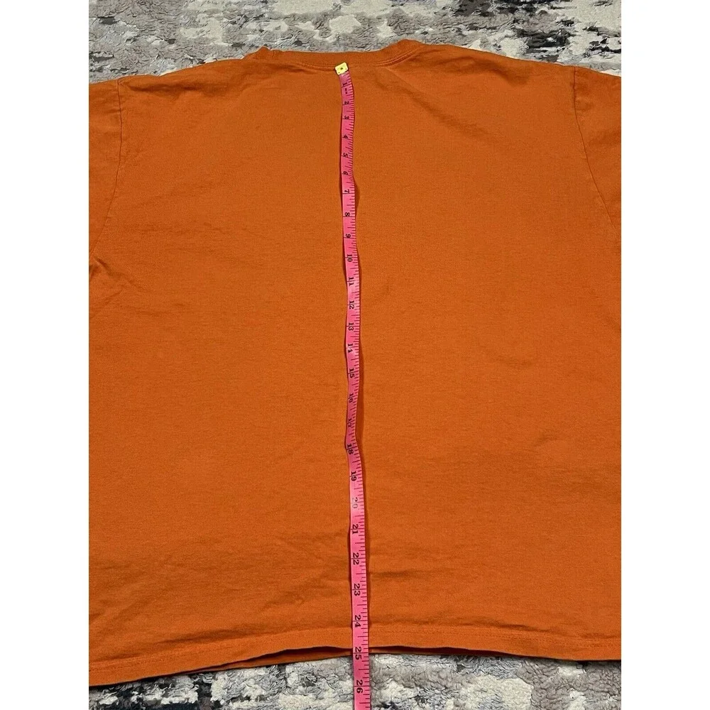 Vintage Y2K Nike Silver Tag Orange Center Nike Spell Out Shirt Size Large